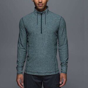 Men's Lululemon Sweat Session Soft Jersey Half Zip Sweatshirt Medium Size Grey